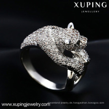 Werbeartikel Rhodium vergoldet Schmuck Tier Leoparden Ring